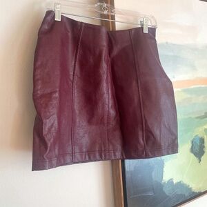 Jolt Faux Leather Mini Skirt